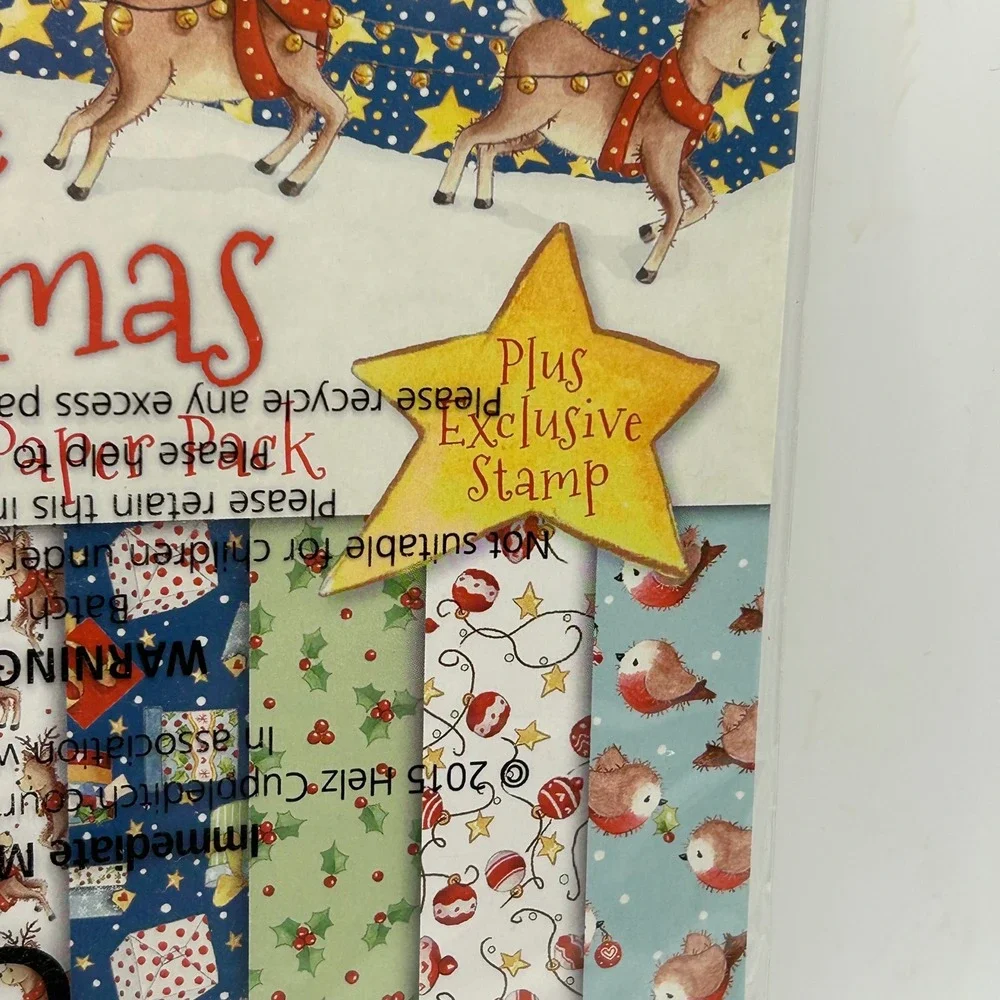 Trimcraft Helz Cuppleditch The Night Before Christmas Paper Pack‎ & Clear Stamp